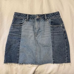Pac Sun Paneled Jean Skirt (Size 27)
